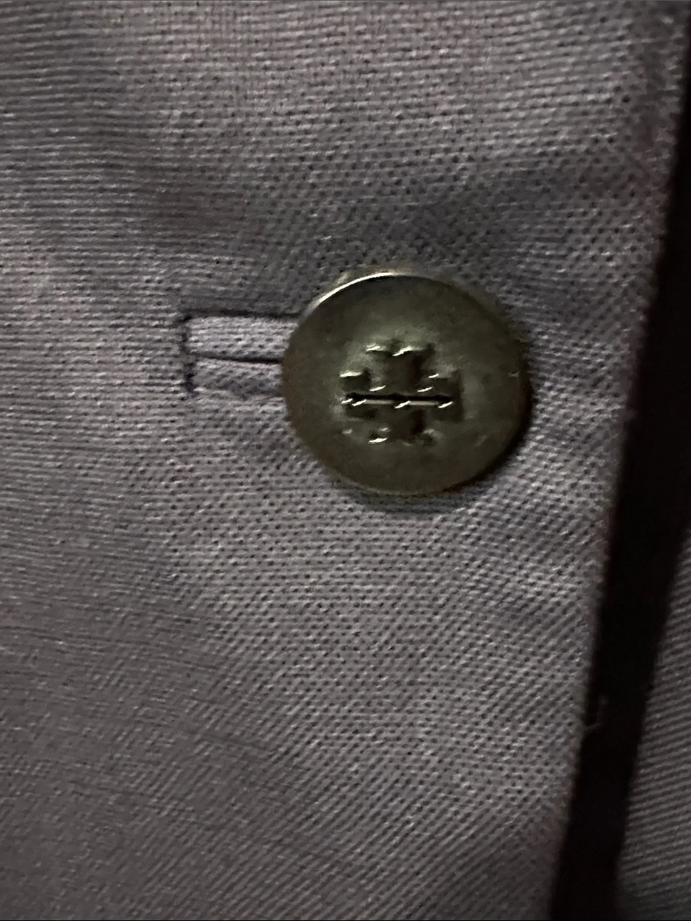 Tory Burch Wool Navy Peplum Single Button Jacket Blazer ! Size 2
